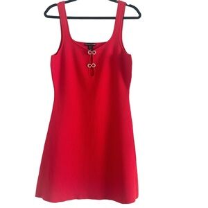 Christian Lacroix Red Sleeveless Mini Dress